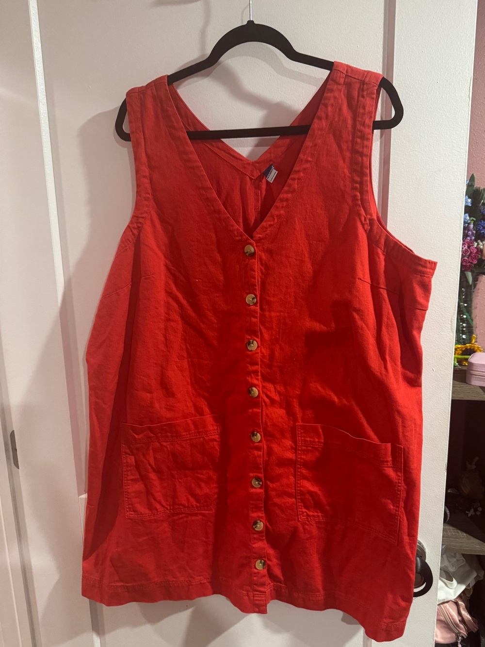 Old Navy Button-Front Linen Dress